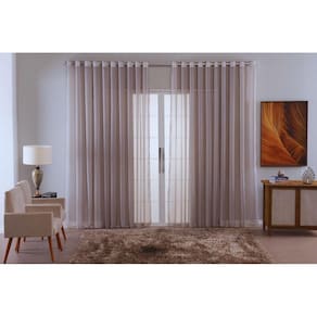 Cortina Voal Liso Delicate Quarto Sala Transparente 400X2,50