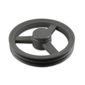 Polia Ferro Fundido 230mm 2 Canais Cinza 20x3.5x20cm