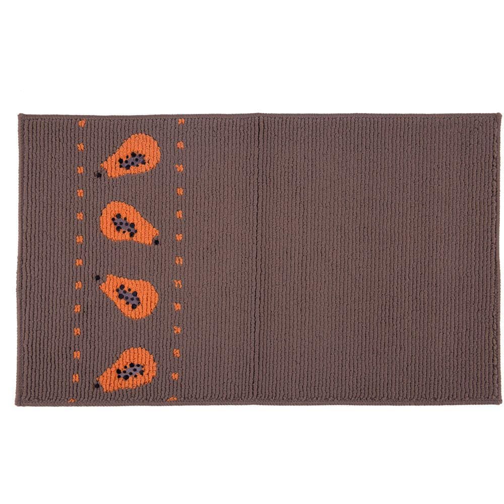 Tapete de Cozinha Vizapi Papaia 50x80cm Marrom Castor