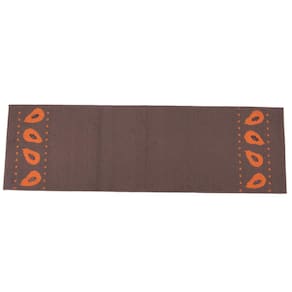 Tapete de Cozinha Vizapi Papaia 50x160cm Marrom Castor