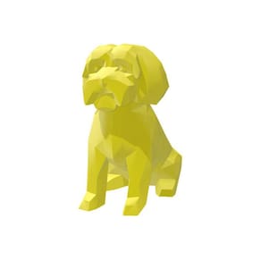 Maltês Geométrico Decoração 3D Low Poly