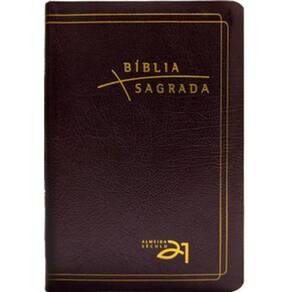 Bíblia A21 Luxo - Couro Bonded Bordô C/ Referências Cruzadas