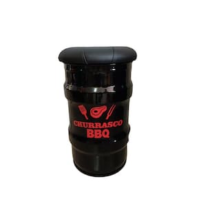 Banco Tambor Vintage Bbq Tonel Puff