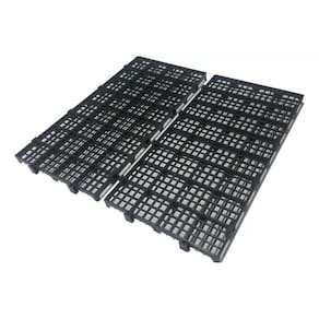 Kit 8 Estrado Piso Pallet Plástico Resistente Preto 25X50
