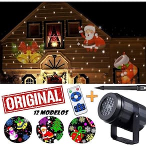 Projetor LED Holográfico Espeto Neve 5W - Flocos Coloridos