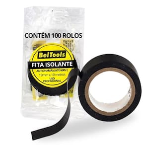 Kit 100 Fita Isolante 19mm x 10 metros Beltools