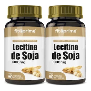 Kit 2 Lecitina De Soja 1000Mg 60 Cápsulas Fitoprime