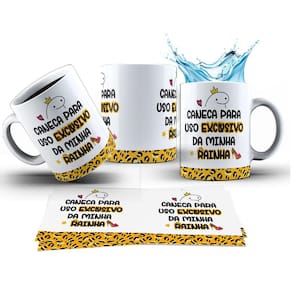 Caneca 325ml Flork Dia Da Mães Uso Exclusivo da Minha Rainha