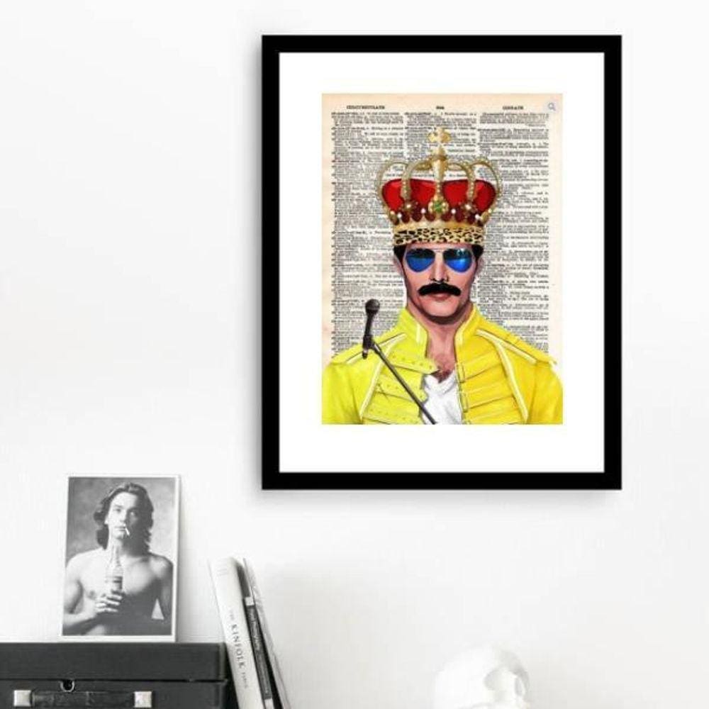 Quadro Rei Freddie Mercury - 60X48Cm
