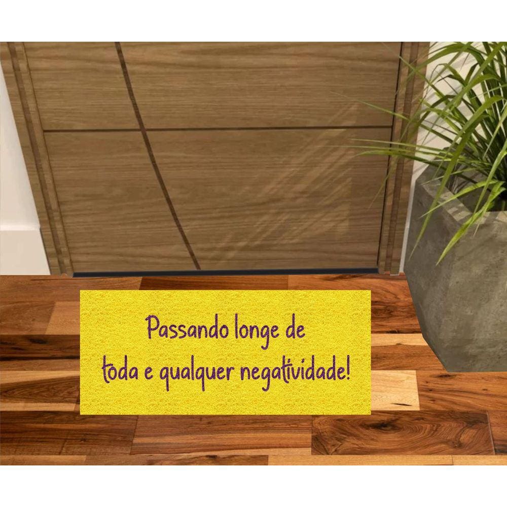Tapete Vinil Passando Longe Da Negatividade! 70X30cm Decoração