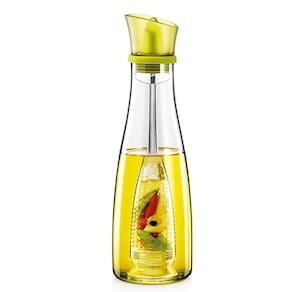 Porta Azeite Vinagre De Vidro Com Infusor Ervas Especiarias