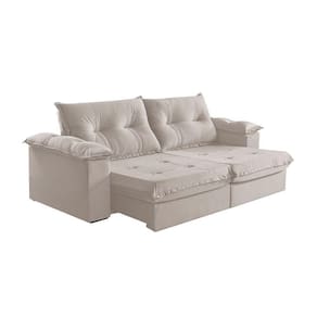 Sofá 2 Lugares Retrátil E Reclinável Martins M-164 Veludo Creme