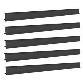Porta Etiqueta Bandeja Gondola Fit 90 Cm Preto Kit Com 50