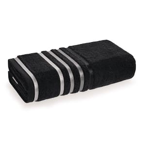 Toalha de Rosto Karsten Fio Penteado Lumina Preto/ Cinza Karsten