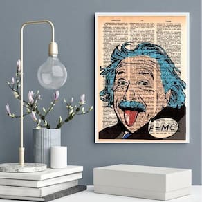 Quadro Decorativo Einstein- Pop Art 45X34Cm - Com Vidro