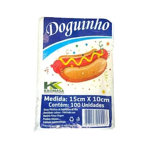 Saco Plastico Para Hot Dog Cachorro Quente 15X10- Com 500Un