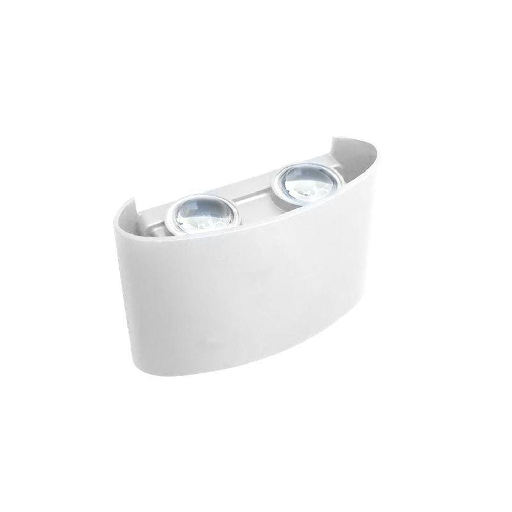 Arandela Branca Efeito Led 4W 3000K Luz Amarela Ecoforce