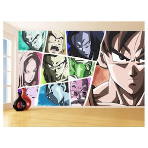 Papel De Parede 3D Dragon Ball Goku Vegeta Anime 3,5M Dbz06
