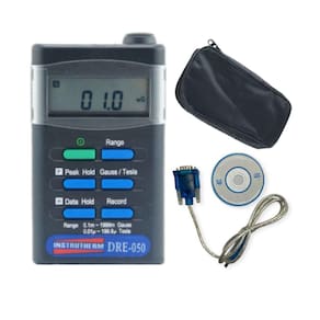 Kit Medidor Campo Eletromagnético Digital 0,01 A 199,9µT Datalogger Dre-050 Portátil Instrutherm Estojo Cabo Rs-232 Db9