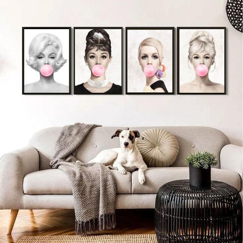 Kit 4 Artistas Bubble Gum Rosa 24X18Cm