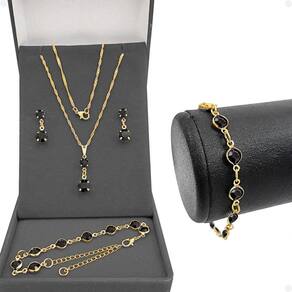 Corrente Colar Veneziana Pingente Pulseira Brincos Moda