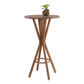 Mesa Redonda Bistrô Alto Bar França 60 x 60 x 105 cm Madeira Maciça Tauari Mel - RMI
