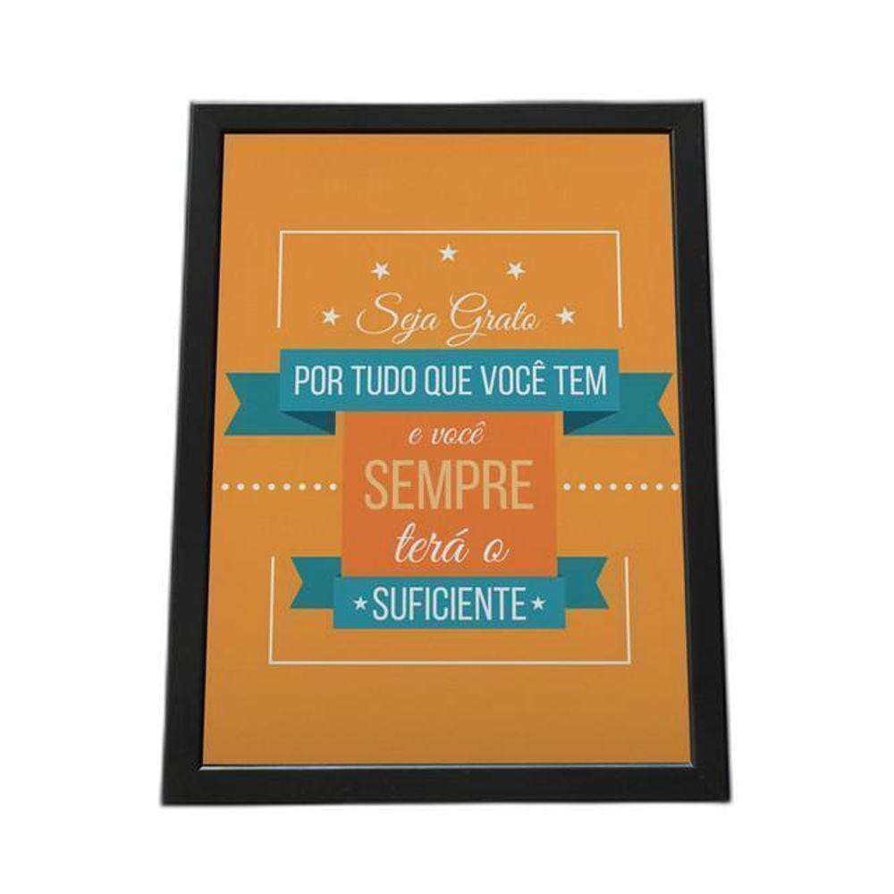 Quadro Com Moldura Seja Grato Por Tudo