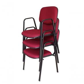 03 Cadeiras Para Auditórios Linha Hotel Auditório Vermelho