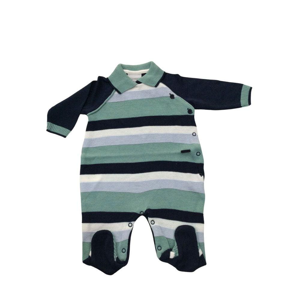 Macacão Tricot Masculino Noruega Marinho Verde Listra tam M