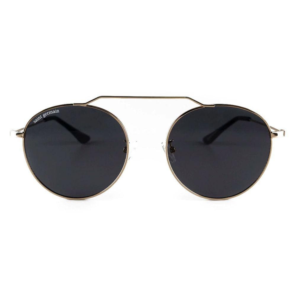 Óculos de Sol Clássico Redondo Cooper Black Gold-Saint Germain