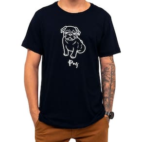 Camiseta Pet Pug Cachorro Cão Raça Presente Natal Roupa