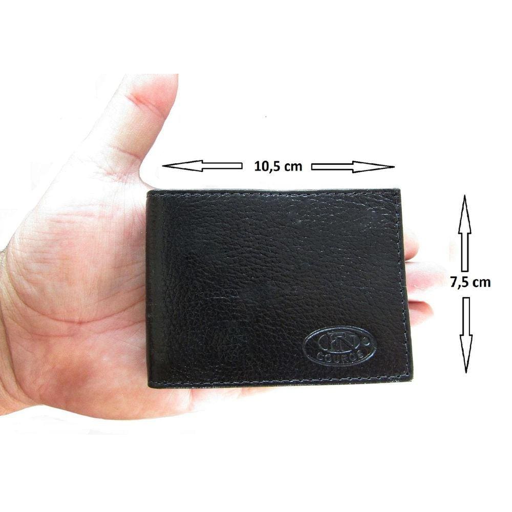 Mini Carteira De Couro Compacta Masculina