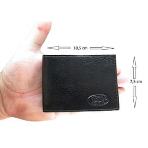 Mini Carteira De Couro Compacta Masculina
