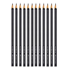 Kit 12 Lápis Grafite Preto Grip 2001 Nº2 B Faber Castell