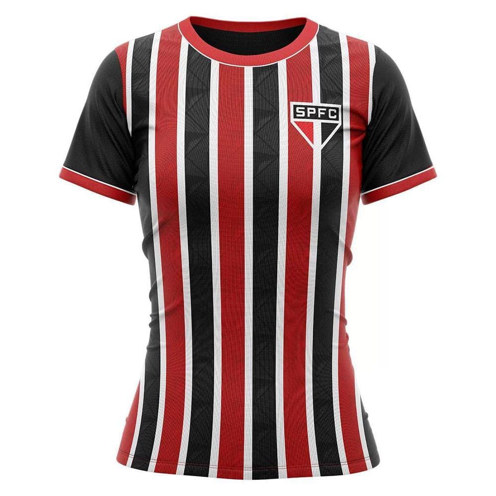Camisa São Paulo Braziline Classmate Feminina - Preto