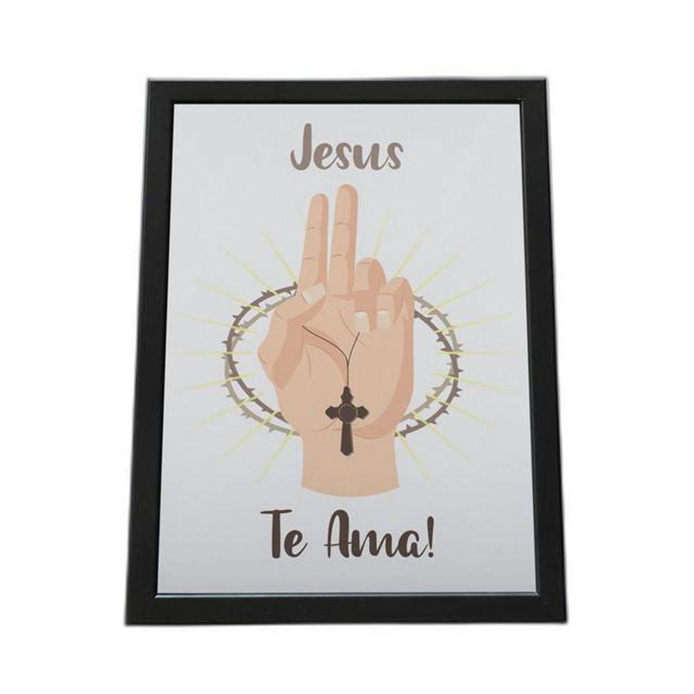 Quadro Com Moldura Religião Cristã 010 Religiao-010-M1
