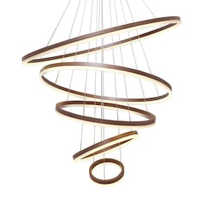 Lustre Pendente Nitrolux LP-801M Marrom Led Bivolt
