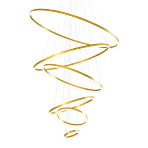 Lustre Pendente Nitrolux LP-802 Dourado Led Bivolt
