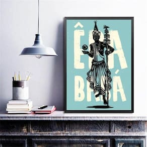 Quadro Poster Candomblé Oxalá 45X34Cm