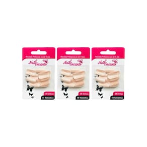 Unhas Postiças Fhaces Nail Encanto Colors Rosa Com 28Un- 3Un