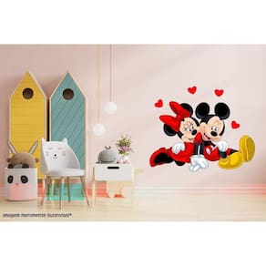 Adesivo De Parede Minnie E Mickey Apaixonados