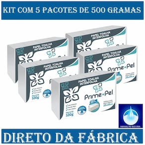 Papel Toalha Interfolha Branco Luxo Banheiro Kit 5000 Folhas