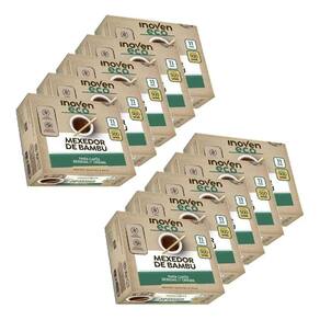 Mexedor Bambu Inoven Cafe Bebidas 11 Cm 500 Unidades Kit 10