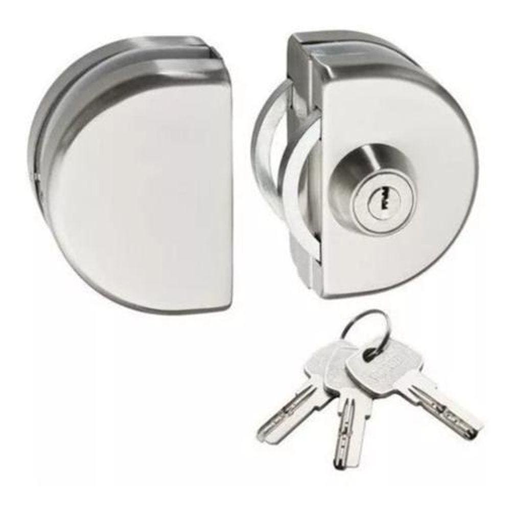 Fechadura 98-6 Pressão Porta Vidro/Vidro Blindex Redonda