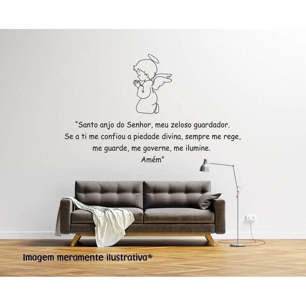 Adesivo De Parede Oração Anjo Da Guarda
