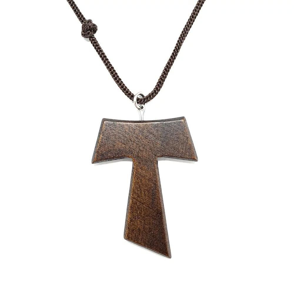 Tau em Madeira no Cordão 6cm