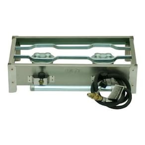 Fogão Inox 2 Bocas Pequeno E005 Gás Mangueira + Registro
