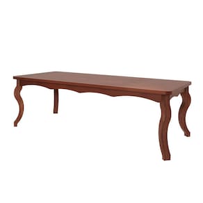 Mesa de Jantar Madeira Maciça Imbuia 250 x 110 cm Barcelona 8 Cadeiras Pés Luiz XV - RMI