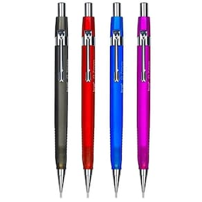 Kit 04 Lapiseira Técnica Triangular 0.7mm Colorida BRW | Grip Ergônomico | Escrita Macia