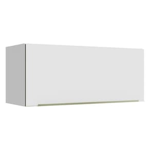 Armário Aéreo 80 Cm 1 Porta Basculante Branco/Branco Veludo
